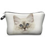 DAOXI 3D Printing Cute Cosmetic Bags White Cat Girls Protable Makeup Storage YY10008