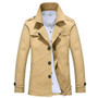 DANJIESHI Men Slim Trench Man Solid Single Breasted Coats Male Fashion Turn-down Collar Outerwear Size M-4XL 5 Colors