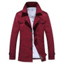 DANJIESHI Men Slim Trench Man Solid Single Breasted Coats Male Fashion Turn-down Collar Outerwear Size M-4XL 5 Colors