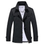 DANJIESHI Men Slim Trench Man Solid Single Breasted Coats Male Fashion Turn-down Collar Outerwear Size M-4XL 5 Colors