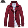 DANJIESHI Men Slim Trench Man Solid Single Breasted Coats Male Fashion Turn-down Collar Outerwear Size M-4XL 5 Colors