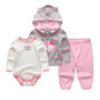 Baby Girl Clothes Set Coat Bodysuit Pants Children Cloth Suit Newborn Baby Boy Girls Clothing roupas bebes meninos kids clothes