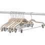 Home-it 10 Pack Clothes Hangers with clips - IVORY Velvet Hangers for skirt hangers - Clothes Hanger - pants hangers - Ultra Thin No Slip