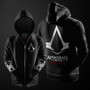 2017 Autumn Winter Assasins Creed Hoodie Men Black Cosplay Sweatshirt Costume Fleece Lined Assassins Creed Mens Hoodies Jackets