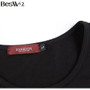Beswlz Men Tops T-Shirts Long Sleeve O Neck Spring Autumn Letter Pattern Print Cotton Slim Men T Shirts Casual Tops Tees 5811