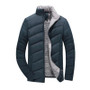 DIMUSI 5XL Winter Jacket Men Warm Causal Parkas Cotton Banded Collar Winter Jacket Male Padded Overcoat Outerwear Clothing,YA689