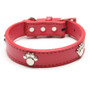 Designer Genuine Real Leather Paw Studded pet Dog Collars 2015 Popular for Pet Puppy Dog Small Medium Large Collar Free shipping