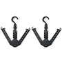 Auntwhale 2pcs Clothes Hanger Closet Complete Multifunction Dual Magic Foldable Hanger for Clothes Shirts Sweaters Coat Organizer Dress Hanger Hook Drying Rack