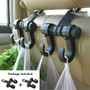 2 Pcs Car Hooks Vehicle Back Seat Hidden Headrest Hanger, Universal Holder For Purse Handbag Grocery Shopping Bag Cloth Coat