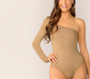 One Shoulder Form Fitting Bodysuit