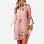 Boho Style Floral Print Chiffon Dress