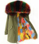 New 2016 Winter Jacket Women's Parkas Army Green Large Real Raccoon Color Fur Collar Hooded Coat Woman Outwear Top Quality