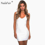 Backless Ruched Bodycon Dress