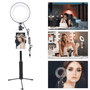 Clamp-On LED Selfie Ring Light with Cell Phone Holder