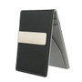 Men Faux Leather Clip Slim Wallet