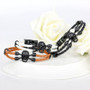 Leather Skull Charm Friendship Bracelets