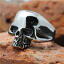Stainless Steel Skeleton Skull Punk Ring
