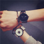 Black and White Unisex Quartz Clock Watch