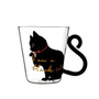 Justdolife 8.5oz Cute Creative Cat Milk Coffee Mug Water Glass Mug Cup Tea Cup Cartoon Kitty Home Office Cup For Fruit Juice