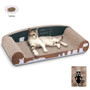 Cat Scratcher Board Corrugated Curved Shaped Pet Scratching Board Deluxe Cat Lounge With Organic Catnip Claw Care Cat Toy #4