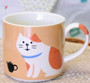 Japanese cat mug with a cute ceramic cup hanging spoon gift creative coffee cup milk cup mug cheshire cat CL10221429 sesame cat