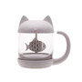 Baffect Cat Mug Glass Water Tea Cup with Filter Creative Tea Strainer Teapot Teabags Mugs for Tea & Coffee Wedding Birthday Gift