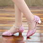 Kids high heel crystal shoes for party, dance, prom