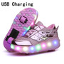 Roller Skate LED light up Shoes w USB Charging