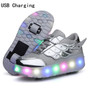 Roller Skate LED light up Shoes w USB Charging