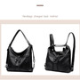 Double Zipper Soft PU Leather Shoulder Bag