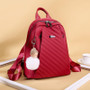 Women Fashion Solid Accessories Waterproof  Large Capacity Zipper Backpack