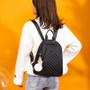 Women Fashion Solid Accessories Waterproof  Large Capacity Zipper Backpack