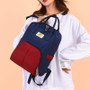 Women Fashion Waterproof Oxford Bags Contrast Color Large Capacity Multifunctional Zipper Backpack