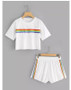 Rainbow Summer Two Piece Outfit Set