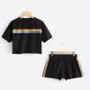 Rainbow Summer Two Piece Outfit Set