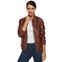 ACEVOG Women Fashion Designer Zipper Synthetic Leather Biker Jacket Spring Autumn PU Leather Motorcycle Casual Jacket Coat XXL