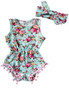 Adorable Floral Baby Girls Romper Jumpsuit Sunsuit with Tassels | Stylish One-Piece Outfit for Newborns and Infants (0-24 Months)