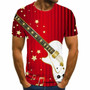 3D Guitar and Stars T-Shirt