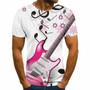 3D Guitar and Music Notes T-Shirt