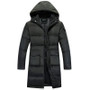 2017 New Fashion Winter Coat Men Warm Down Male Hooded Long Thickening White Duck Down Jacket Outwear Casual Solid Parkas HJ110