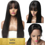 Lace Front Human Hair Wigs With Bang For Black Woman Brazilian Remy 13X6 Lace Front Wigs Pre Plucked With baby Hair