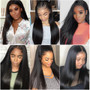 Lace Front Human Hair Wigs Virgin Hair Brazilian Straight Glueless Lace Front Wig With Baby Hair Lace Closure Wig