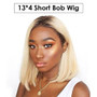 Blonde Lace Front Wig Brazilian 613 Short Bob 13x4 Lace Front Human Hair Wigs For Black Women 1B 613 Lace Front Wig