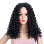 Cheap Dark Brown Long Synthetic Hair Big Kinky Curly Wigs For African American Women