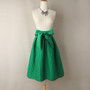 High Waist Skirts Women 2016 Elegant Vintage Faldas Saia Midi A line Striped Red Black Skirt