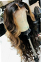 Brazilian Honey Blonde Ombre Brown With Highlight Lace Front Human Hair Wigs PrePlucked Loose Deep Wave