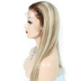 Rooted Golden Blond Remy Human Hair TOPPER Wiglet Crown Hair Piece For Women