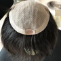 Full Silk Injected Base Human Hair Topper Hair Pieces For Thinning Hair And Baldness Patches