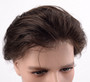 Darkest Brown Full French Lace European Remy Human Hair Toupee for Men Lace Hairpiece