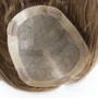 Mayu Medium Light Brown Human Hair Half Wig Toppers Clip On Wiglets Hairpieces